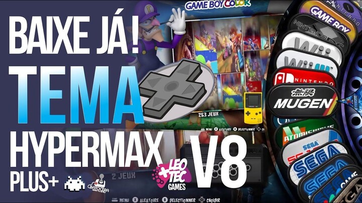 INCRÍVEL️ deixe seu EmuELEC com o TEMA mais bonito de TODOS   HYPERMAX V8