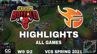 Highlight SGB vs FL All Game VCS Mùa Xuân 2021 VCS Spring 2021 Sai Gon Buffalo vs Team Flash
