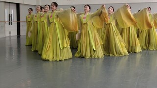 Classroom demonstration - female group dance "Moth Snow Willow" clip