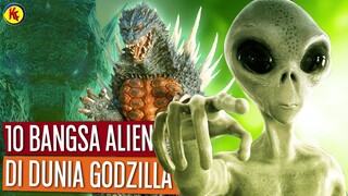 ALIEN INI BISA MENGENDALIKAN GODZILLA | 10 RAS ALIEN DI DUNIA GODZILLA