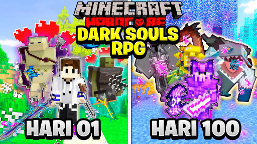 100 Hari di Minecraft Hardcore Dark Souls RPG