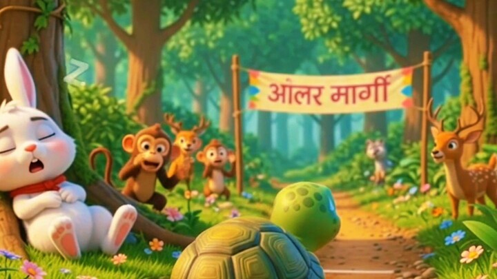 🚀 Cartoon World Mein Ek Din | AI Animated Story Rabbit and turtle Story 🔥🔥🔥