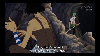 Usopp: Don't let Zoro go first! It won't be my fault if we've got lost!