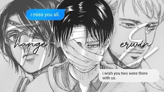 drunk levi texts hange & erwin | MANGA SPOILERS AHEAD [aot]