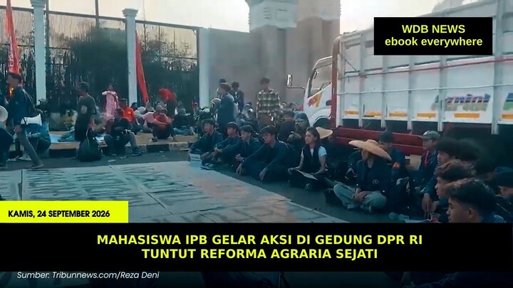 Mahasiswa IPB Gelar Aksi di Gedung DPR RI Tuntut Reforma Agraria Sejati