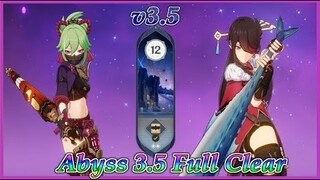 Shinobu Hyperbloom and Beidou Electro-Charged | Abyss 3.5 Floor 12 | 9 Stars | Genshin Impact