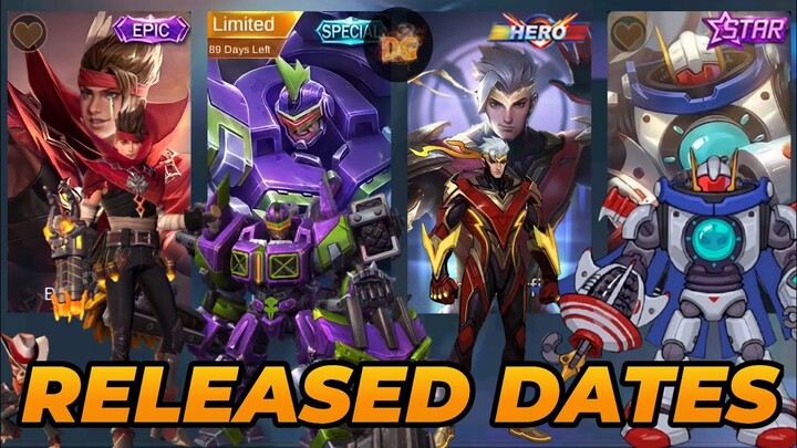 NEW RELEASED DATES! | NEW EVENTS in Mobile Legends
