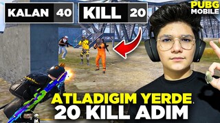 ATLADIĞIM YERDE 20 KİLL ALDIM!! - PUBG  MOBİLE