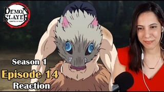 INOSUKE'S FACE REVEAL! -  DEMON SLAYER Episode 14  Reaction