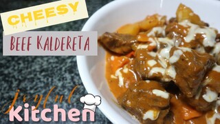 Cheesy Beef Kaldereta | Kalderetang Baka Recipe