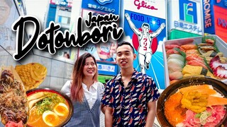 DOTONBORI Osaka Japan - Japanese Street Food Adventure THE BEST Okonomiyaki, Ramen, Sushi and More!