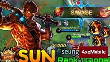 Sun Savage!!-Top 1 Global Sun by Seungyang- Mobile Legends Bang Bang