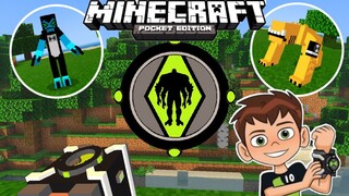 แจก+รีวิวแอดออนเบ็นเท็นโครตเจ๋ง!!สมจริงมากเหมือนในการ์ตูนเลย Minecraft pe 1.16.201 Ben10