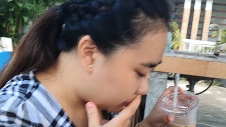 Girl playing tongits with cute chubby boy with and featuring cute boy shy type all in cemetery