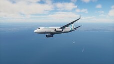 Airplane Airbus A320 flight in X-Plane 12