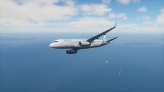 Airplane Airbus A320 flight in X-Plane 12