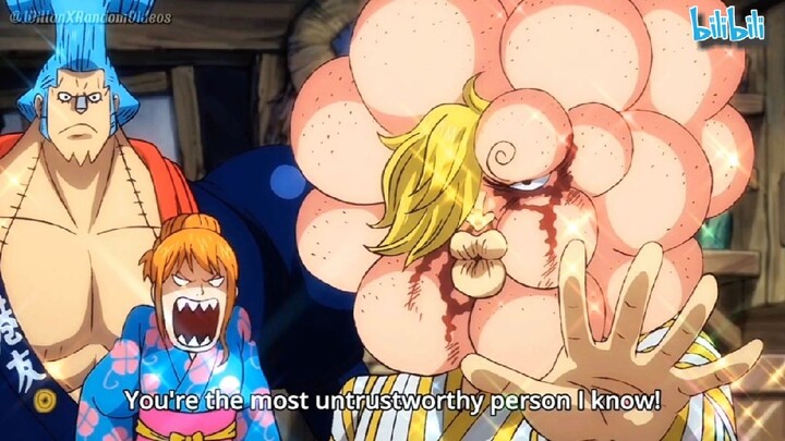 POOR SANJI BEATEN UP BY GIRLS.