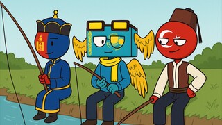 ceritanya agus dan kawan-kawannya sedang memancing mau dapat ikan🎣💦🏞️