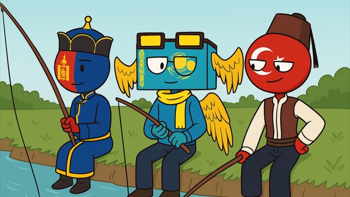 ceritanya agus dan kawan-kawannya sedang memancing mau dapat ikan🎣💦🏞️