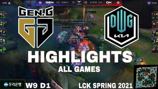 Highlight GEN vs DK All Game LCK Spring 2021 LCK Mùa Xuân 2021 Gen G vs Damwon KIA