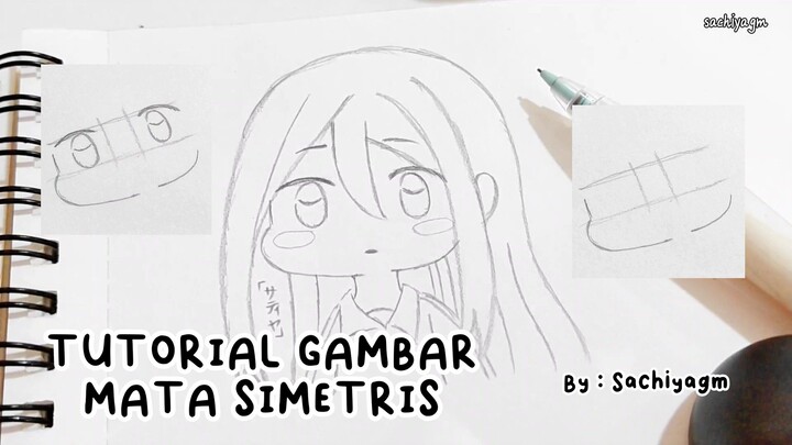 Tutorial gambar mata simetris karakter chibi ✏️