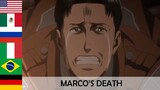 "MARCO DEATH" in 7 languages ● Attack On Titan