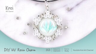 【UV レジン】ドライフラワーを使って、DIYブレスレットチャーム〜♪UV Resin - DIY Bracelet Charm with Dried Flower.