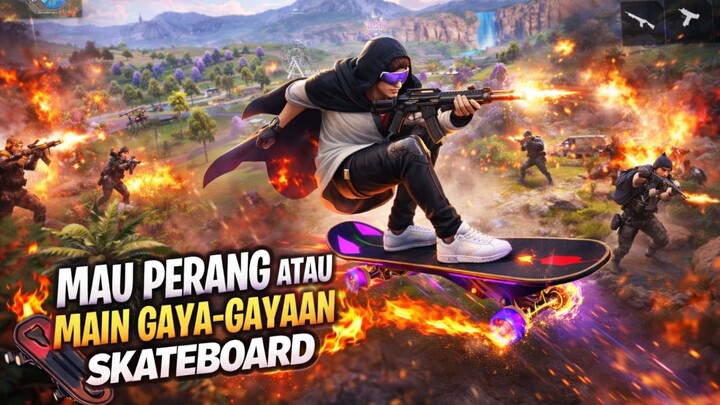 GOKIL SIH PERANG DENGAN GAYA ‼️ BUKAN PAKAI TANK TAPI PAKAI SKATEBOARD ⁉️