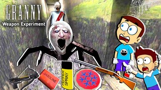4 Weapon Experiment in Angelene Spider - Granny New update | Shiva and Kanzo Gameplay