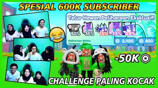 Spesial 600K! Challange Gacha Exclusive Sambil Coret Muka? Habiskan 50K Robux?