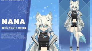 【Live2D模型展示】不是猫咪！是蓝色的小狼狼！黎七雪奈嗷！