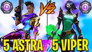 Valorant: 5 Astra VS 5 Viper Players! -  Who Wins?