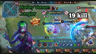 19 kill...Harley Venom Kuasai Land of Dawn | MLBB Mobile Legend