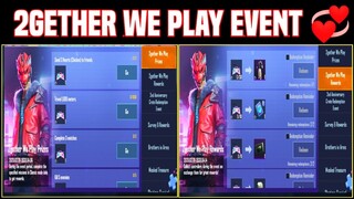 2gether We Play Rewards New Event Explain In Pubg Mobile | Get Outfit + Rp card + Create Coupon Free