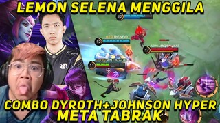 @RRQ Lemon PAKE SELENA + COMBO DYROTH JOHNSON 1X NABRAK MUSUH MENINGGAL COK !!!