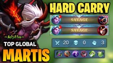 Cara Bermain Martis ! Hard Carry ! Top Global Martis !