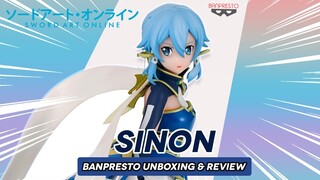 SINON SWORD ART ONLINE Sun Goddess Solus Banpresto figure Unboxing and Review