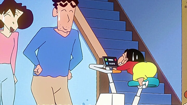 Crayon Shin-chan: Hiroshi gets a power-generating bicycle