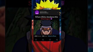 When Obito Awakens His Sharingan👿 |#shorts#viral#trending#naruto#narutoshippuden