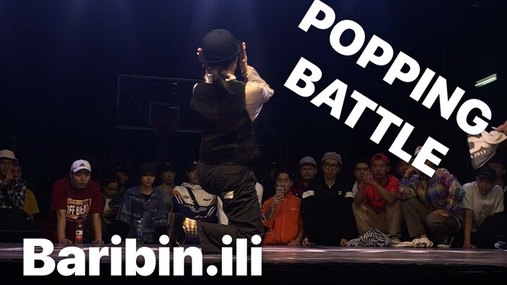 Popping battle, barbin.ili final third round, I felt that this song was mine, and this stage was min