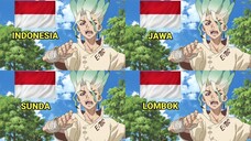 Parody 4 Bahasa || Senku Tukang Prank 😂