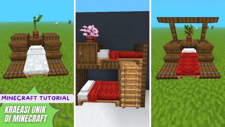 KASUR DI RUMAH MINECRAFTMU BIASA AJA? SINI AKU BANTU HIAS-MINECRAFT TUTORIAL