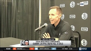 Steve Nash also says, “James (Harden) is so crafty at drawing fouls — That’s a challenge.”