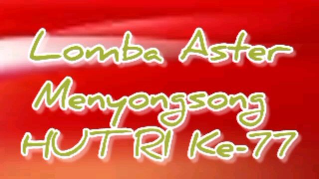 Aster Natamboli chrissantri lomba Aster HUT RI ke 77
