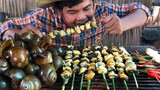 Yummy! BBQ Snails Recipe eating Delicious - Cook snail for food