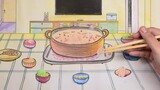[AMV]Drawing eating hot pot in the cold winter
