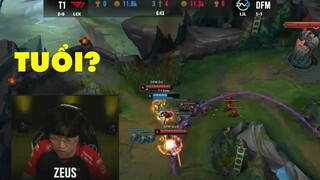 2 người vẫn chưa đủ tuổi để gank Zeus | T1 vs DFM MSI 2022