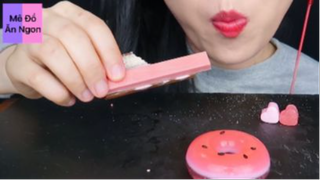 Thử thách ăn đồ màu hồng phần cuối #asmr #mukbang