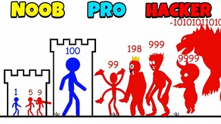 NOOB vs PRO vs HACKER - Stick War: Hero Tower Defense