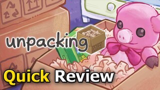 Unpacking (Quick Review) [PC]